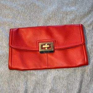 Calvin Klein red/orange clutch bag